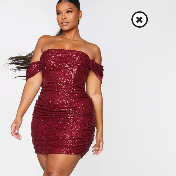 PLT Plus Size Sequin Bodycon Dress - Picture 1 of 3